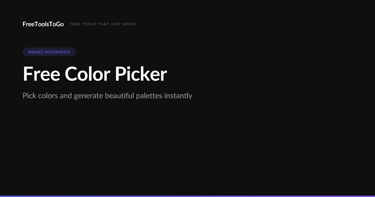 Free Color Picker | FreeToolsToGo